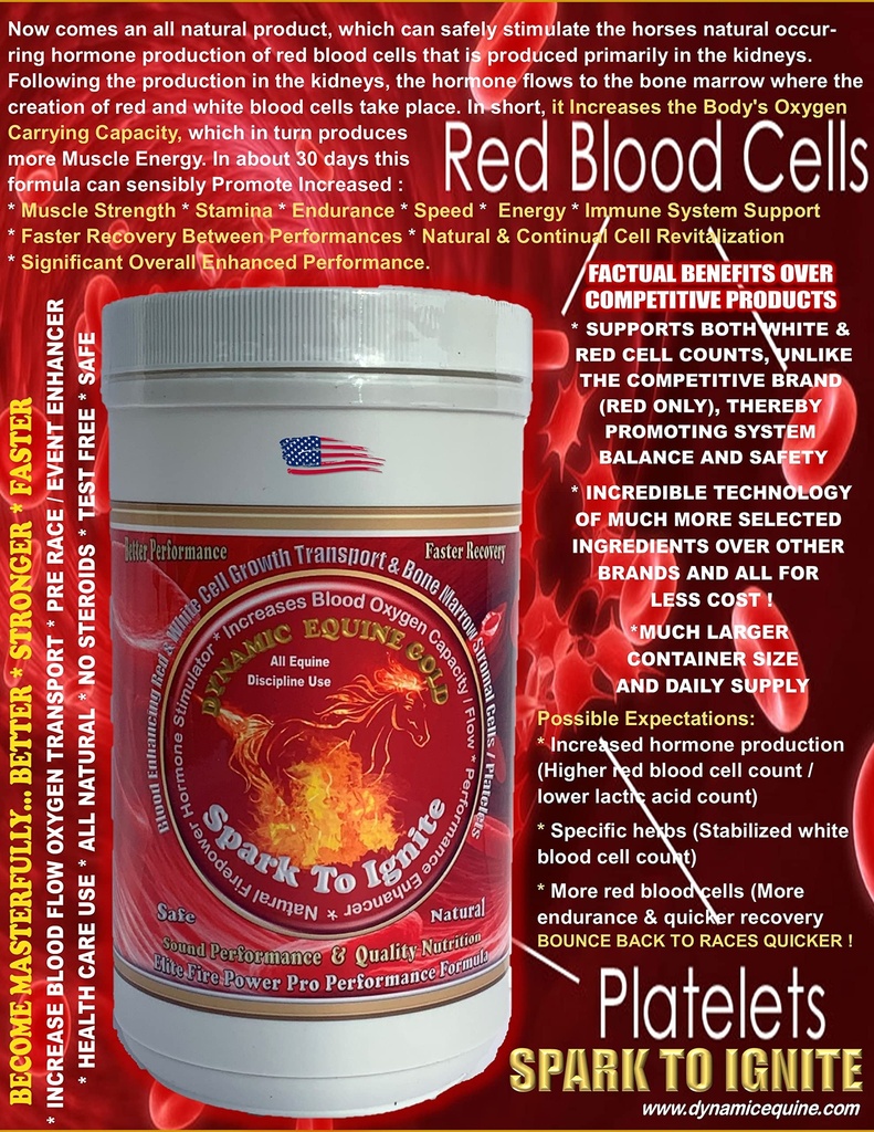 Scintilla per accendere...Blood Oxygenation Natural Fire Power Pro Performance Enhancer. Naturalmente Stimola l'ormone EPO per aumentare le prestazioni.
