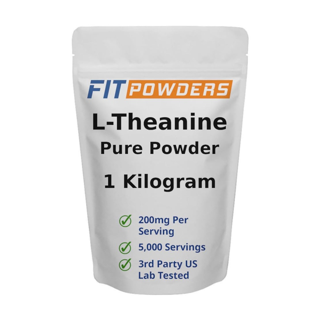 L-Theanin-Pulver 100% reines, nicht-GMO, Vegan, Glutenfreies Theanin-Pulver-Ergänzung (mehrere Größen) Stimmung und kognitiv, Stressentlastung und Entspannung, Scoop Included (1 Kilogram)