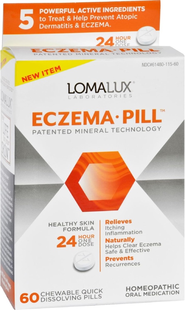 Loma Lux Laboratories Acne Eczema - Kaubar - Schnell auflösen - 60 Zähler