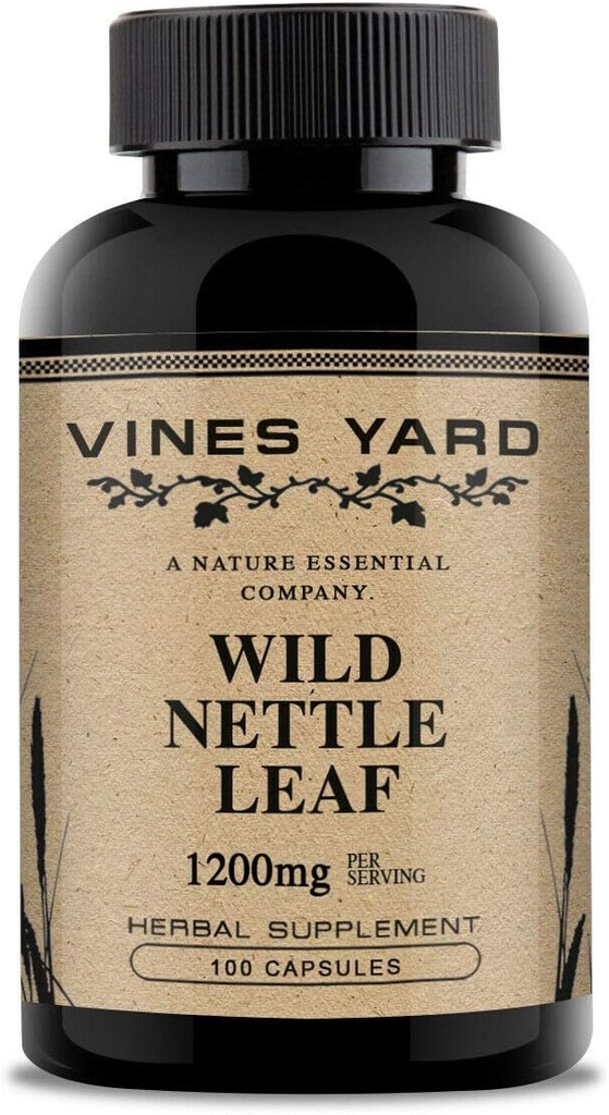Wild Nettle Leaf Capsules | Unterstützt gesunde Fluid Balance & Urinary Tract Issues | 100% Natural Organic Herbal Supplement 1200mg | 100 Pack
