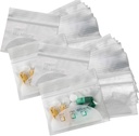 Sacs de poche à pilules - (paquet de 150) 3" x 2,75" - BPA sans sac de fermeture à glissières jetables en poly, quotidien AM PM Travel Medicine Organizer Storage Poches, le meilleur transparent réutilisable avec des étiquettes écrites