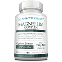 Approved Science Magnesium Complex - Magnesium Bisglycinate, Malate, Citrate, and Oxide, Heart, Headaches, Cramps, Energy - High Absorption - 60 Capsules - 1 Month Supply - Non-GMO - Vegan