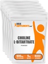 BulkSupplements.com Choline Bitartrate Powder - as Choline L-Bitartrate, Choline Supplement - Glutenfrei, 600mg pro Servierung, 5kg (11 lbs) (Pack mit 5)