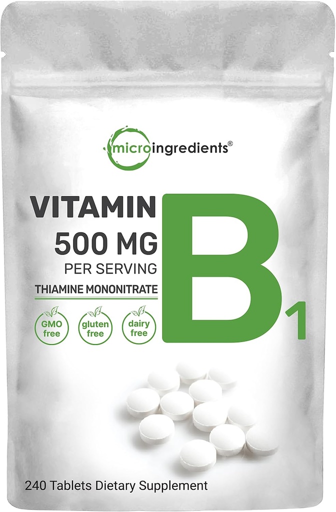 Micro-ingrédients Vitamine B1 500mg par portion, 240 comprimés