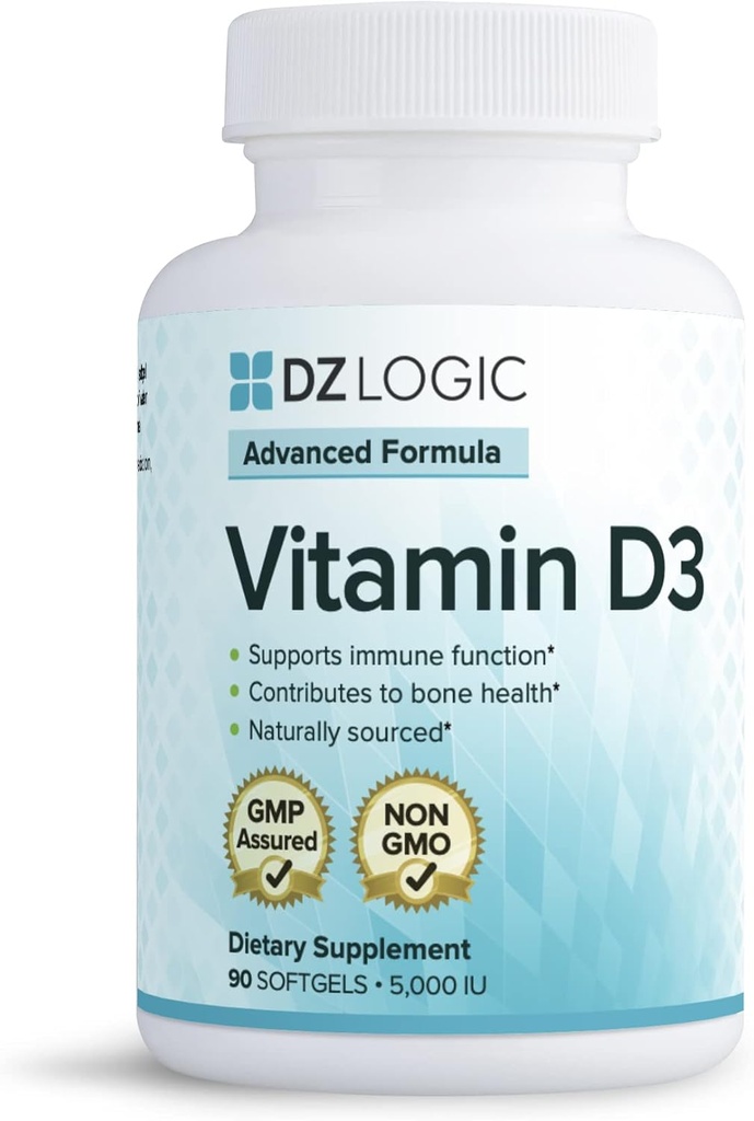 Dr. Dzugan's Advanced Vitamin D3 Formel:: Non-GMO, Glutenfrei, GMP zertifiziert :: 90 Softgels 5.000IU : Immunfunktion, Knochengesundheit