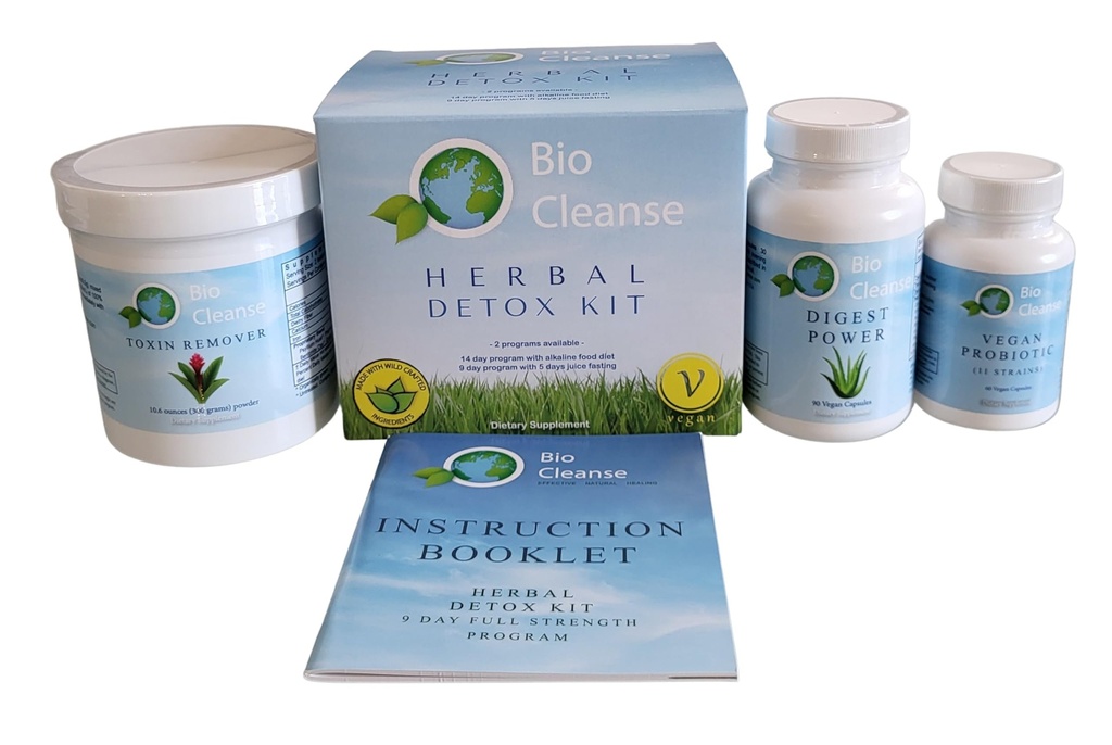 Kit Detox Bio Cleanse, Include Formula Probiotica, Digest Power e Bentonite Psyllium, Cura del Colon, Eliminazione sana e Salute Gut