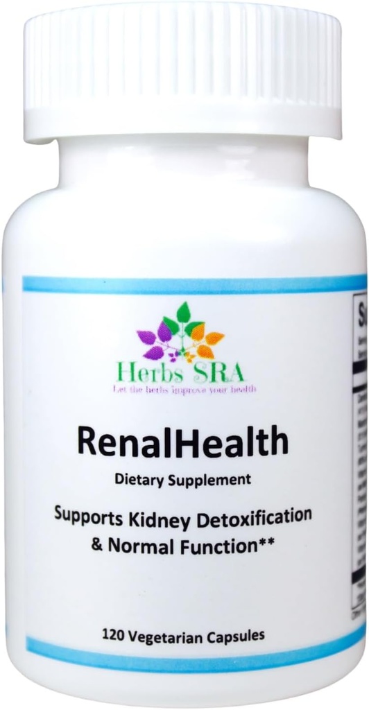 RENALHEALTH - Detox & Function Support: Integratore di erbe per la salute del rene, 120 capsule vegetariane