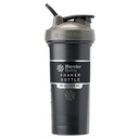 BlenderBottle Classic V2 Shaker Bottle Perfect for Protein Shakes and Pre Workout, 28-Ounce, Grey/Black, Black Shadow