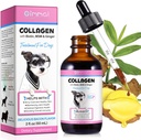 Kollagen für Hunde, Hunde Collagen Flüssigkeitstropfen mit Biotin, MSM & Ginger Verdauungs- und Immununterstützung, Itch Relief, Haut & Coat und Gelenkgesundheit, Hundeergänzung 60ml