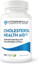 Vitaminerals® 125 Cholesterin Health Aid Plus | Niacin | CoQ10 | Knoblauch | Phytolestrol Complex | 60 Gemüsekapseln