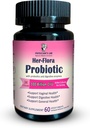 Physicians Lab Her-Flora Frauen Probiotic 100 Billion CFU pro Kapsel, Non-GMO, 34 Strains, mit Prebiotics & Digestive Enzyme, Gut & Vaginal Health, H.Pylori Support, 60 Veg Caps,2-Months Supply!