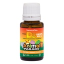 NaturesPlus Parade animale Vitamine liquide D3 gouttes pour enfants - 400 UI, 10 ml - Arôme orange - Supplément de soutien pour la santé des os et du système immunitaire - Sans gluten, végétarien - 365 portions
