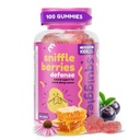Squiggles Sniffle Beeren Elderberry Gummies mit Bee Propolis & Echinacea, Kinder Immun Booster, Propolis Gummies für Gesundheit, Kleinkind Vitamine für Immununterstützung, Tasty Chewy Gummy (100 Zähler)