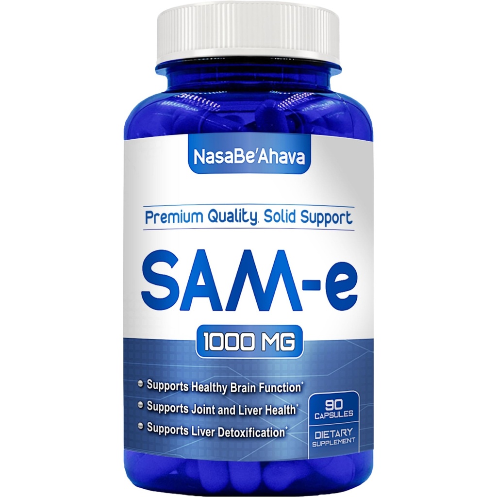 Supplemento SAM-e ad alta resistenza | Stesso S-Adenosyl-L-Methionine 1000mg per Serving per Bone e Mood Support Supplemento | Prodotto negli Stati Uniti Non OGM e Gluten Free (alimentazione 45 giorni) (Single)