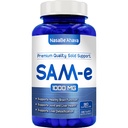 Extra Strength SAM-e Supplement | Same S-Adenosyl-L-Methionine 1000mg per Serving for Bone and Mood Support Supplement | Made in the USA Non-GMO and Gluten Free (45 Day Supply) (Single)
