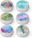 Boîte à pilules 3 Compartiment petit cas de pilule, Portable pour la poche ou la pilule de chasse Organisateur Porte-conteneur de pilule pour tenir les vitamines, les médicaments, l'huile de poisson et les suppléments(6PCS)