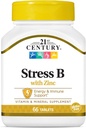 21st Century Stress Vitamin B with Zinc 66 Tabs