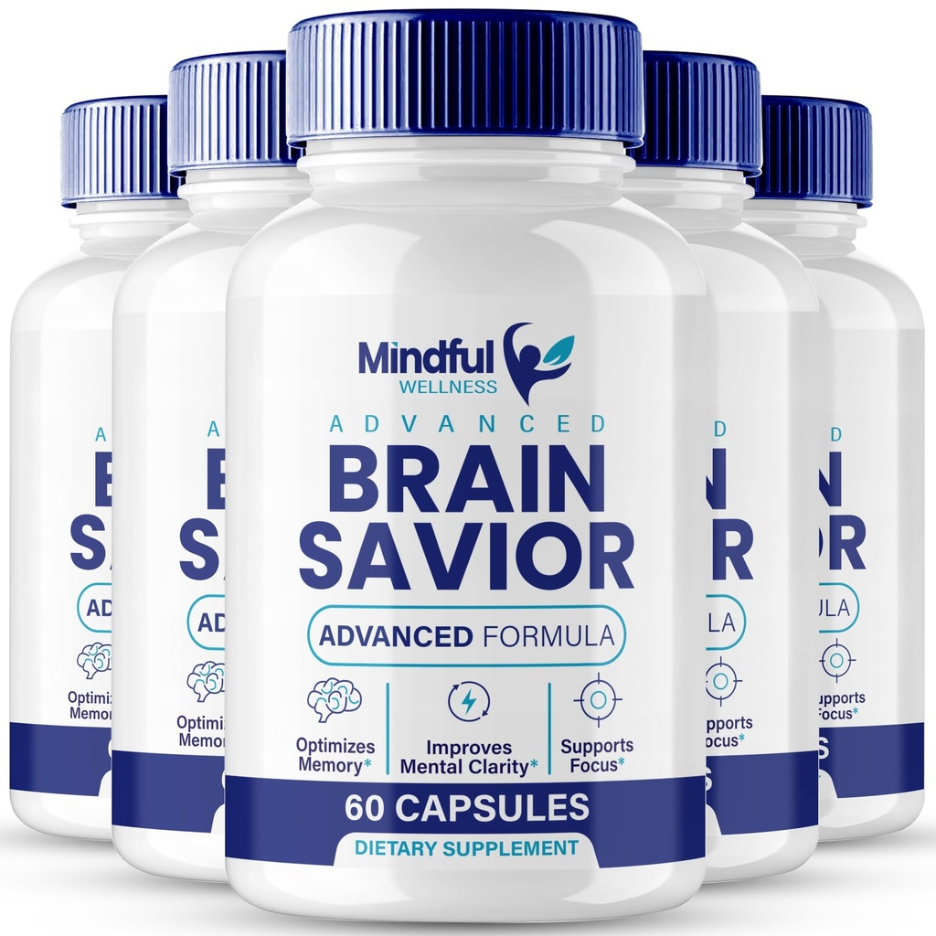 Brain Savior Brain Integratori per Memoria e Focus Capsule, BrainSavior Advanced Formula Brain Health Support - Massima resistenza Nootropics Brain-Savior Tutte le recensioni di Supporto Naturale (5 Pack)
