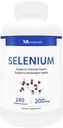 ML Naturals Selenium 200mcg 240 Vegetable Capsules. Supports Immune Health, NSF-Certified & cGMP-Compliant