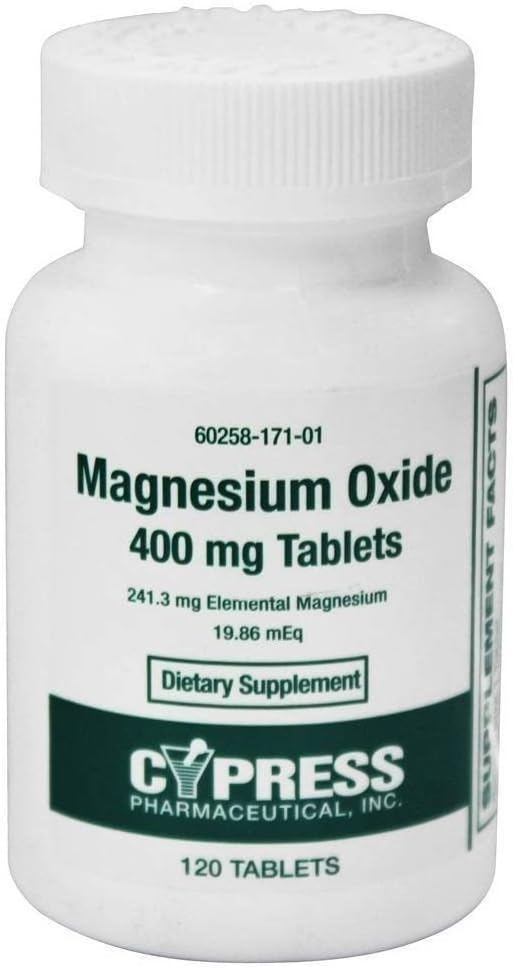 Magnesio Ossido 400 mg, 120 compresse per bottiglia (4 bottiglie)