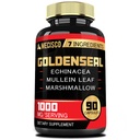 Gélule à racine dorée avec Echinacea, Mullein Leaf, Plantain & More - 90 Capsules Veggie - 7in1 Supporte le système immunitaire, la santé digestive, la respiration douce et la prise en charge du corps
