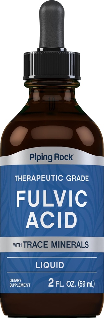 Piping Rock Liquid Fulvic Säure Tropfen | 2 f oz | mit Trace Minerals | Ionic Supplement | Vegetarisch, Non-GMO & Gluten Kostenlos