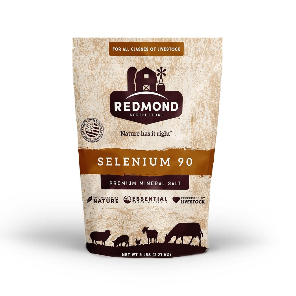 Redmond Agriculture Selénium 90 Sel minéral de qualité supérieure