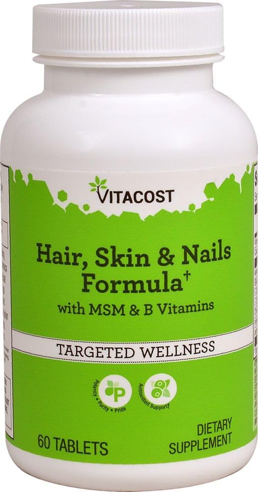 Vitacost Hair, Skin & Nails Formula con MSM e Vitamine B - 60 compresse