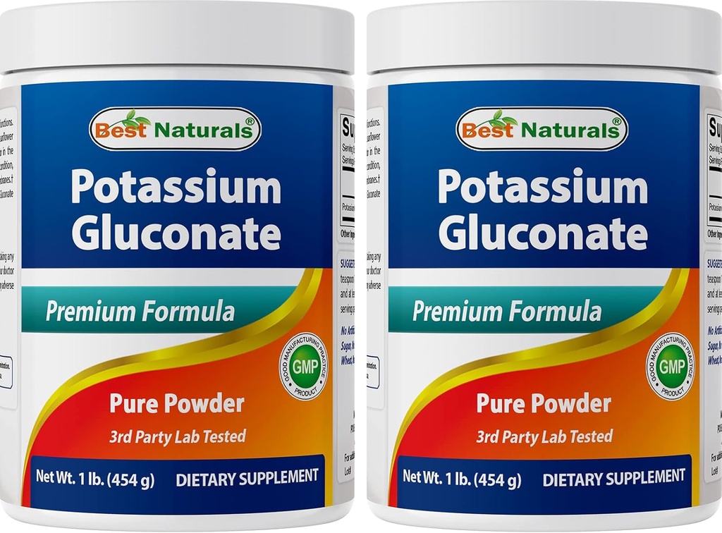Best Naturals Kalium Gluconate 1lb Pulver (1 LB (Pack von 2))