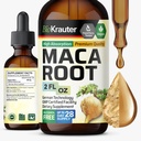 BIO KRAUTER Maca Root Liquid Drops - Maca Root Tincture - Vegan, Zucker & Alkohol freier Extrakt 2 Fl.Oz.