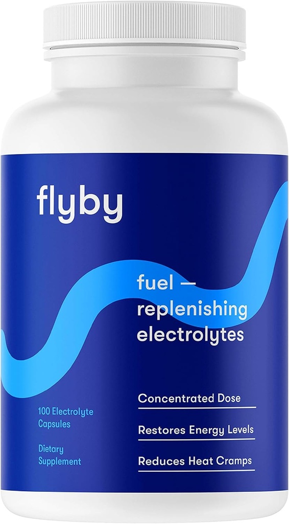 Flyby Elektrolyt Ersatz Tablets - Pillen & Kapseln für schnelle Rehydrierung, Erholung, Keto & Cramps - Salze, Magnesium, Kalium, Natrium - Paleo, Keto & Vegan Friendly - 100 Kapseln