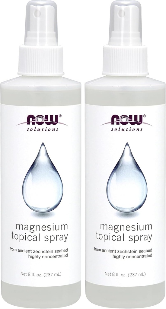 MAINTENANT Solutions, Spray thématique Magnésium, de l'ancien fond marin Zechstein, très concentré, 8 Fl Oz (paquet de 2)