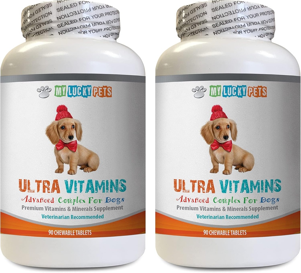 k9 Power Immune Dog - Hund Ultra Vitamine - Veterinär empfohlen - Immununterstützung - Haar Haut Augen und Knochen Unterstützung - Hund Vitamin Chews - 2 Flaschen (180 Bäume)