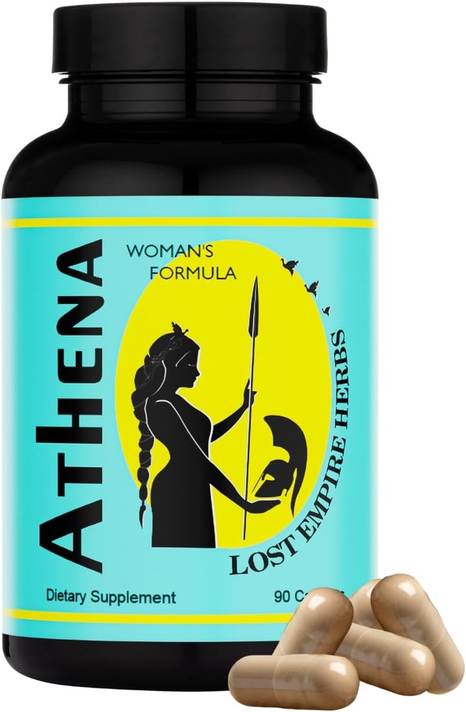 Lost Empire Herbs Athena Donna Formula | Dong Quai, Shatavari, Pine Pollen, Schisandra, Goji, Seabuckthorn, Longan Herbal Blend for Women | 90 Count - 30 Day Supply