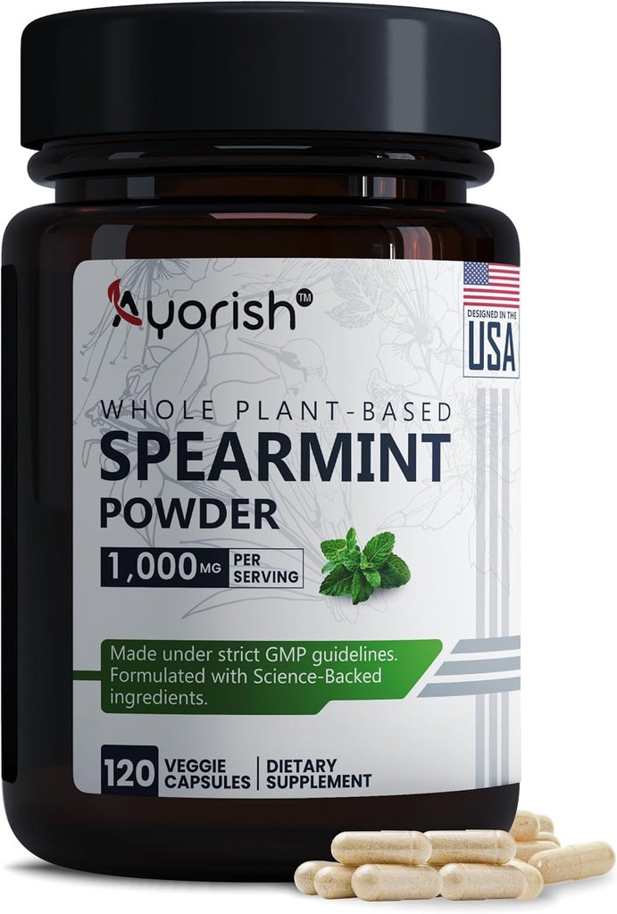 1000mg - Foglie di armatura per Gut Cleanse & Digestive Support - Mentha Spicata Supplement - Non OGM, Gluten Free - 120 Counts