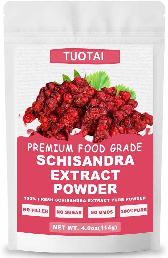 Premium Schisandra estratto 10:1 polvere, 100% polvere naturale, nessun OGM, nessun additivi, Vegan