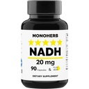 MONOHERB NADH 20 mg - 90 capsule vegetariane - Ridotto Nicotinamide Adenine Dinucleotide Supplemento