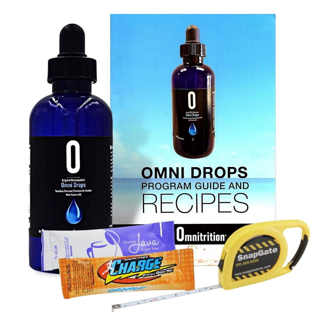 Omni Drop Program , Authentic Omnitrition - Basic Bundle Includes** 4 oz Bottle Omni Drops mit Vitamin B12 Program Guide, Samples und einem Snapgate 10 Ft.