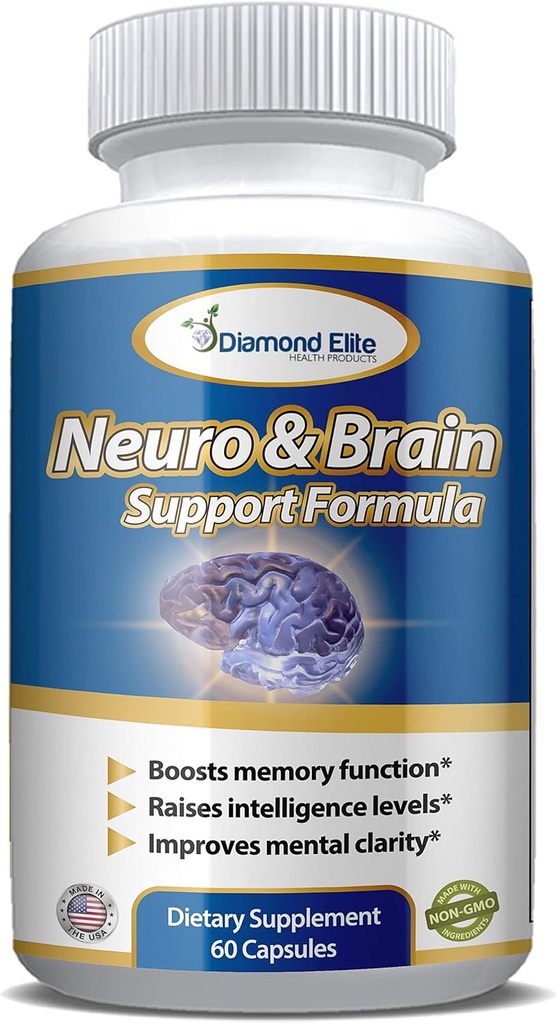 Neuro & Brain Care, Extra Strength Brain Supplement für Gedächtnis, Fokus, & Clarity - Boosts Memory Function, Intelligence Levels & Focus, Premium Brain Health Supplement für Männer und Frauen, 60 Kapseln