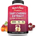 Estratto di ciliegia del Tart Premium di Nutrivein 3000mg: Supplemento di Estratto di ciliegia del Tart Ultra-Forte per il recupero post-atletico, disintossicazione, riposo e mobilità