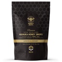 Manuka Honey Drops UMF 15+ / MGO 514+ & Propolis Drops Made in Neuseeland – Natürliche Zutaten – beruhigende Tropfen – Zitronen &amp; Honig Flavor - 25 Tropfen