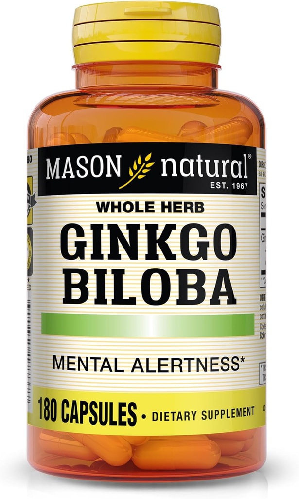 Vitamines Mason Ginkgo Biloba Capsules, 180 Compte
