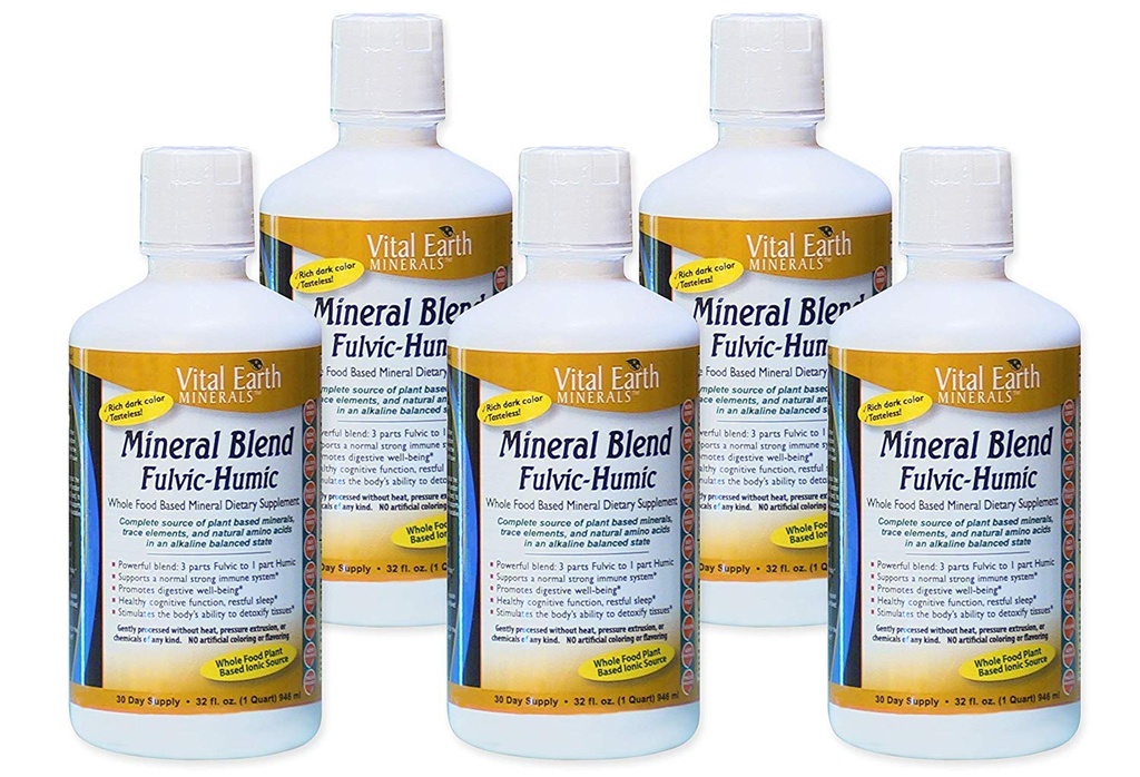 Vital Earth Minerals Fulvic Humic Blend 32 oz ( 8 Pack)