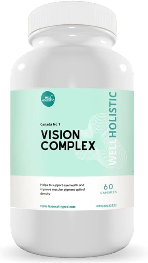 Vision Complex 60 Capsules - Vitamine oculaire et supplément minéral, contient de la lutéine, vitamine C, Quercetine, Bilberry & Citrus Bioavonoids