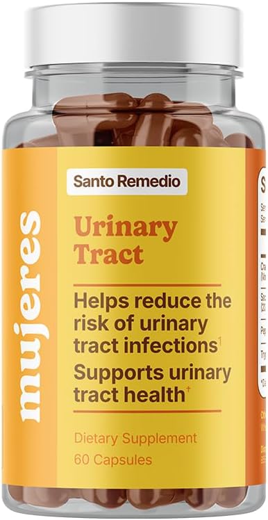 Santo Remedio Urinary Tract, Nahrungsergänzungsmittel, Hilft, Urinary Tract Infections, Einzigartige Formel mit Cranberries, Probiotika und Enzyme, Klinisch bewährte Inhaltsstoffe, Non-GMO, 30 Portionen
