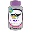 Multivitamina delle donne in Argento Centrum per le donne 50 Plus, Integratore Multivitaminico/Multiminerale con Vitamina D3, B Vitamine, Ingredienti Non OGM, Supporta Memoria e Cognizione in Adulti Anziani - 200 Ct
