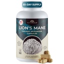 Naturealm Lions Mane Mushroom Supplement - Organic Brain Unterstützung für Fokus Memory Mental Clarity - Non GMO Kognitive Funktion - 90 Vegetarische Kapseln