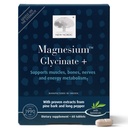 Neues nordisches Magnesiumglycinat, 220 mg maximale Absorptionstabletten mit Pinienrinde und langem Pfeffer, sanft auf Magen für Frauen und Männer, 30 Portionen