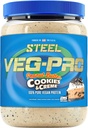 Integratori d'acciaio Veg-PRO | Vegan Protein Powder, Peanut Butter Cookies & Creme | 25 Serve (1.93lbs) | Vegan Protein Powder with BCAA Amino Acid | Non Dairy | Low Carb Formula
