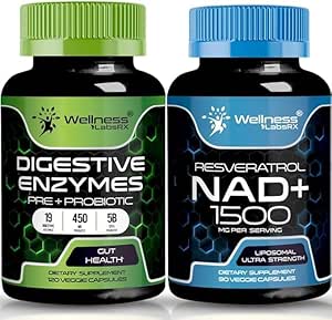 BENESSERE LABSRX NAD Supplemento capsule | capsule di enzimi digestivi